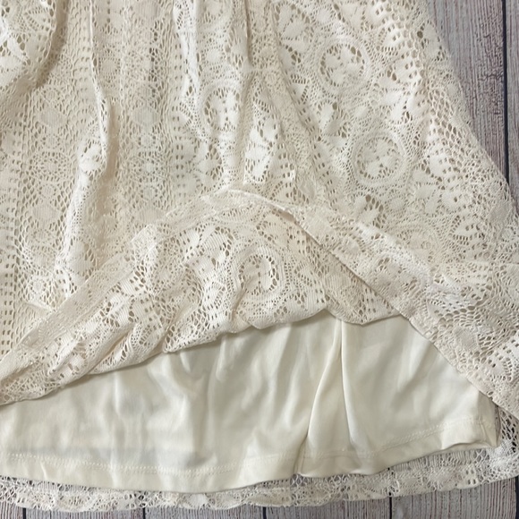 🌸 Clearance! 🌸 Rue 21 Cream Lace Spaghetti Strap Mini Dress Size Medium - Picture 5 of 9